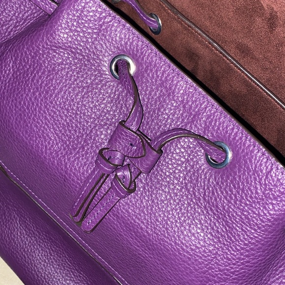 Coach KLEO C5648 Pebble Leather Backpack DARK AMETHYST Purple - Picture 6 of 12